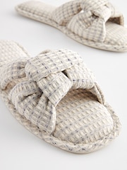 Grau - Knot Mule Hausschuhe - Bild 6 von 7