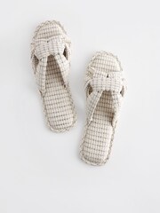 Grau - Knot Mule Hausschuhe - Bild 7 von 7