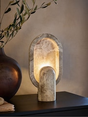 French Connection Grey Stone Rapoko Table Lamp - Image 1 of 4