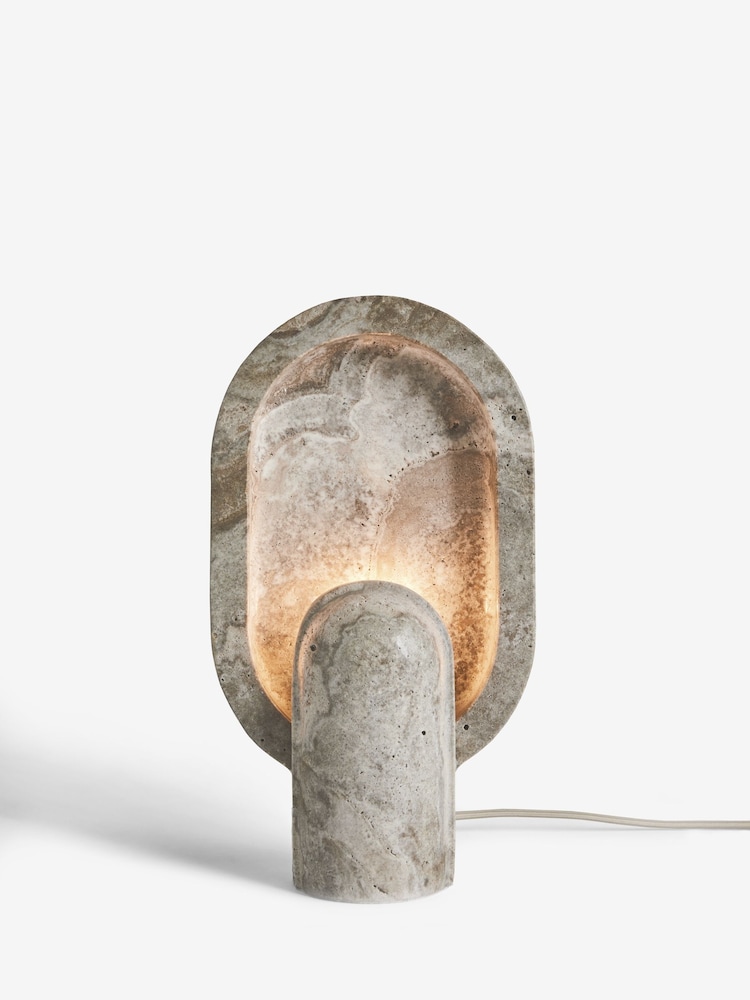 French Connection Grey Stone Rapoko Table Lamp - Image 4 of 4