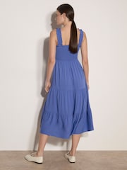 Apricot Blue Smock Tiered Midi Dress - Image 2 of 4