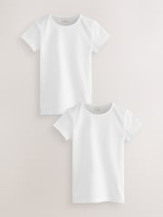 White 100% Cotton Gym School T-Shirts 2 Pack (3-16yrs) - Image 1 of 4
