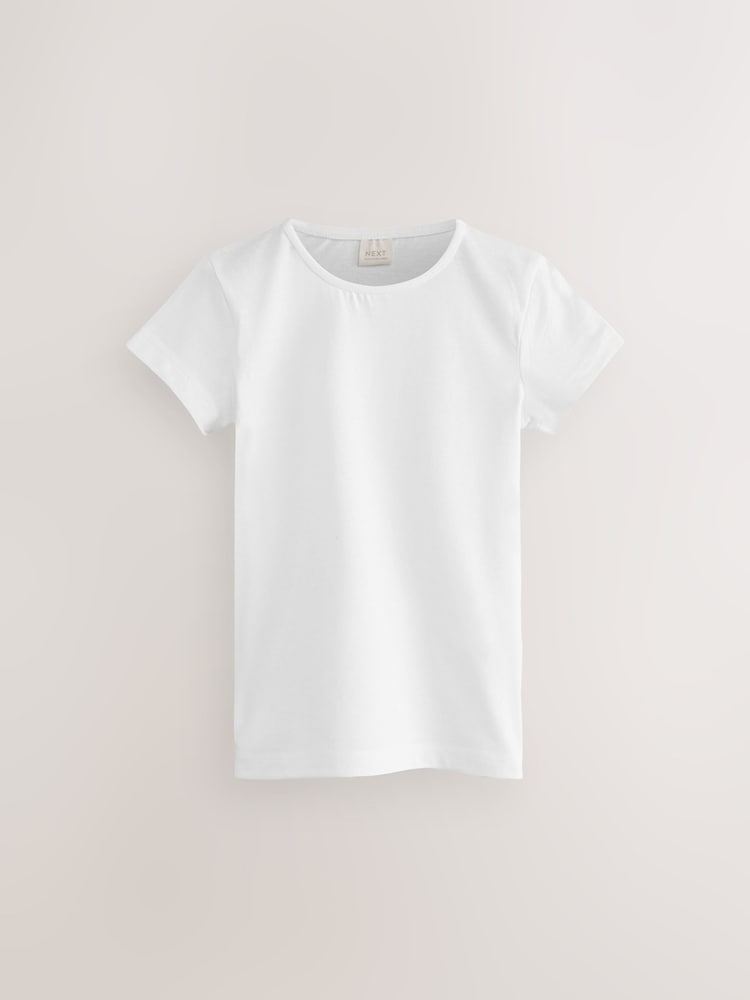 Weiß - 100% Baumwolle, Sportschul-T-Shirts, 2 Paket (3-16Jahre) - Bild 4 von 4 Weiß - 100% Baumwolle, Sportschul-T-Shirts, 2 Paket (3-16Jahre) - Bild 4 von 4