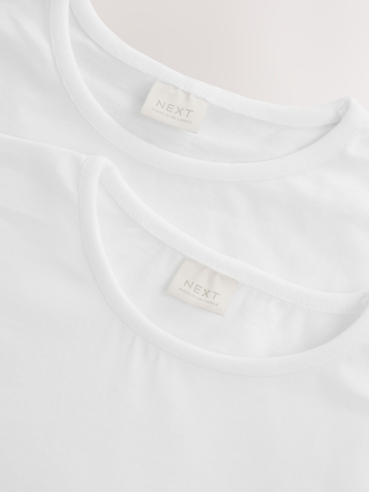 Белый - 100% Cotton Gym School T-Shirts 2 Pack (3-16yrs) - Image 6 of 6