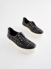Black Signature Forever Comfort® Chunky Wedge Slip-On Platform Trainers - Image 1 of 6