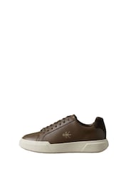 Calvin Klein Brown Leather Traction Chunky Trainers - Image 2 of 6