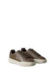 Calvin Klein Brown Leather Traction Chunky Trainers - Image 3 of 6