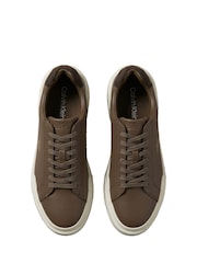 Calvin Klein Brown Leather Traction Chunky Trainers - Image 5 of 6