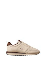 Calvin Klein White Signature Logo Runner Trainers - Image 1 of 6