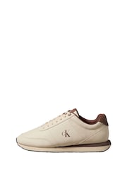 Calvin Klein White Signature Logo Runner Trainers - Image 2 of 6