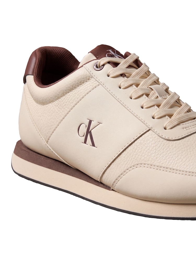 Calvin Klein White Signature Logo Runner Trainers - Image 6 of 6