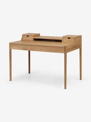 MADE.COM Oak Leonie Wide Office Desk - Image 4 of 6