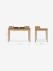 MADE.COM Oak Leonie Wide Office Desk - Image 5 of 6