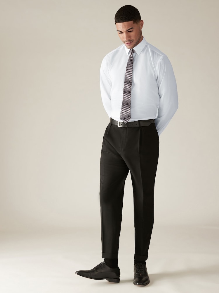 White/Blue Regular Fit Shirt And Tie Set 2 Pack - Image 2 of 6