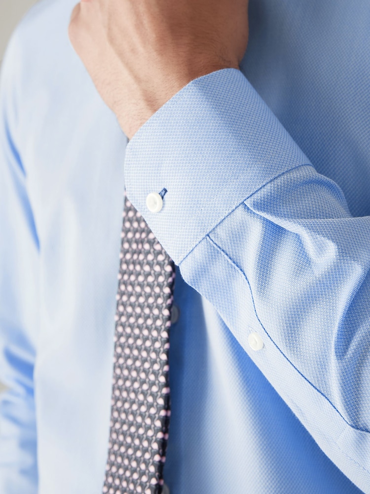 White/Blue Regular Fit Shirt And Tie Set 2 Pack - Image 6 of 6