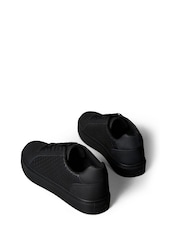 Calvin Klein Black Baseline Leather Signature Trainers - Image 4 of 6