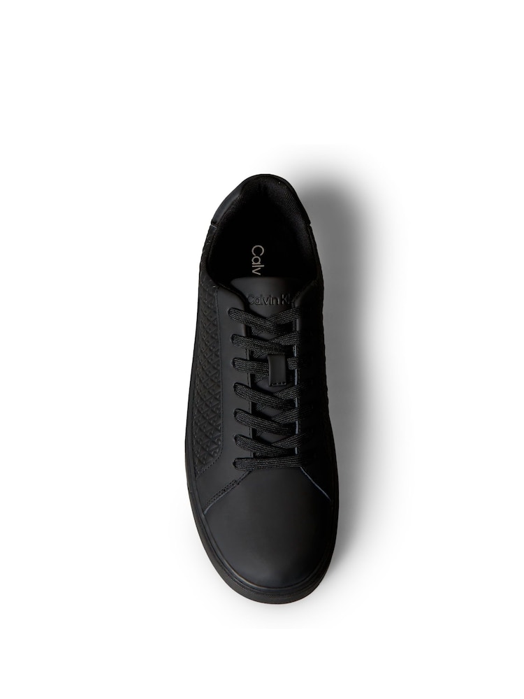 Calvin Klein Black Baseline Leather Signature Trainers - Image 6 of 6 Calvin Klein Black Baseline Leather Signature Trainers - Image 6 of 6