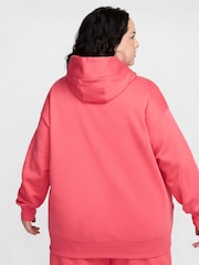 Nike Red Curve Sportswear Phoenix Fleece Oversized Pullover Hoodie - Image 2 of 9