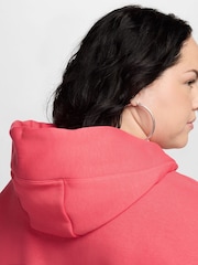 Nike Red Curve Sportswear Phoenix Fleece Oversized Pullover Hoodie - Image 6 of 9