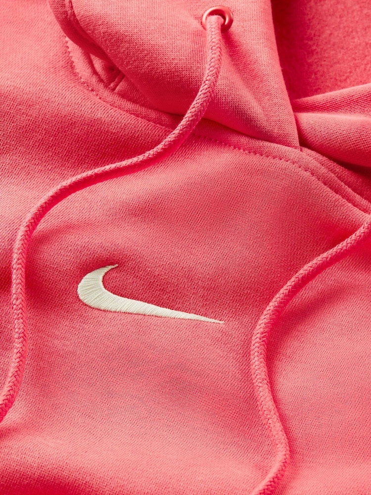Nike Red Curve Sportswear Phoenix Fleece Oversized Pullover Hoodie - Image 8 of 9