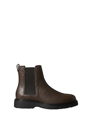 Calvin Klein Black Leather Lug Chelsea Boots - Image 1 of 6