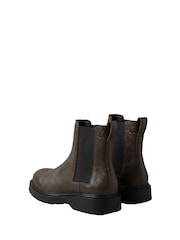 Calvin Klein Black Leather Lug Chelsea Boots - Image 4 of 6