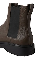 Calvin Klein Black Leather Lug Chelsea Boots - Image 6 of 6
