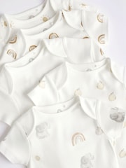 Weiß mit Character-Print - Baby-Bodys aus 100 % Baumwolle im 5er-Pack - Bild 4 von 7