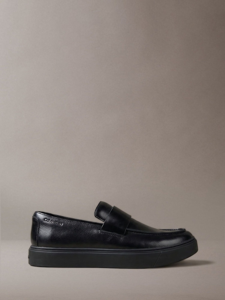 Calvin Klein Black Leather Hybrid Cupsole Loafers - Image 1 of 8 Calvin Klein Black Leather Hybrid Cupsole Loafers - Image 1 of 8
