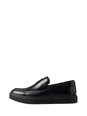 Calvin Klein Black Leather Hybrid Cupsole Loafers - Image 3 of 8