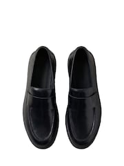 Calvin Klein Black Leather Hybrid Cupsole Loafers - Image 6 of 8