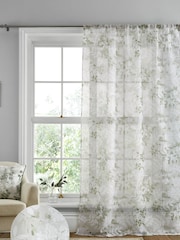Dreams & Drapes Green 100% Cotton Tiverton Voile Panel - Image 1 of 3