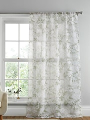 Dreams & Drapes Green 100% Cotton Tiverton Voile Panel - Image 2 of 3