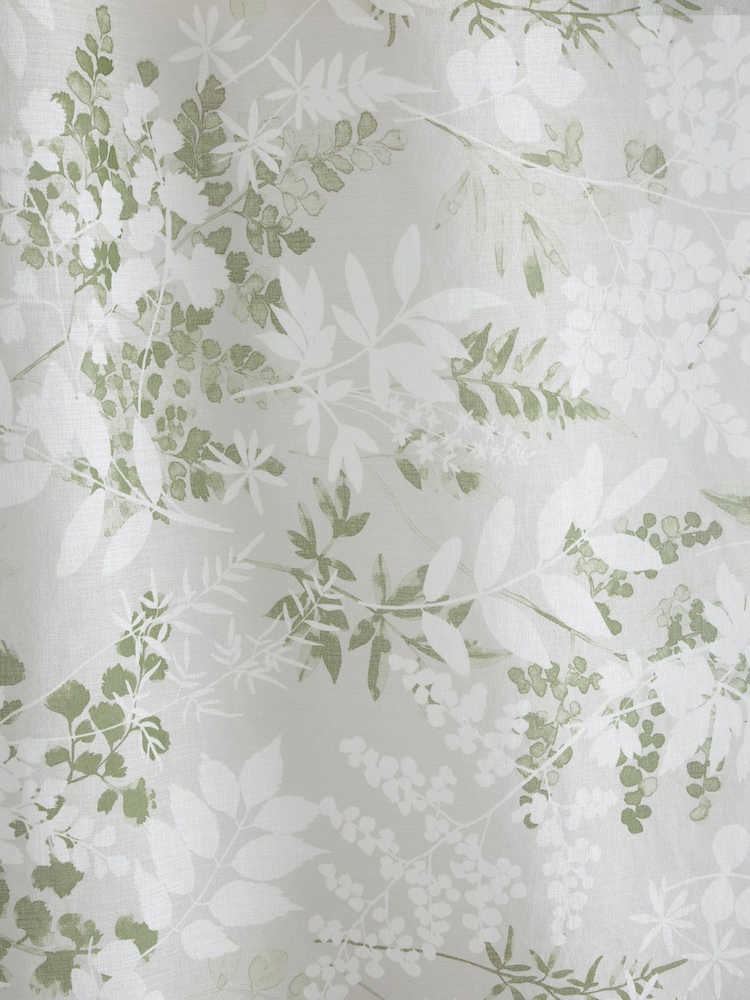 Dreams & Drapes Green 100% Cotton Tiverton Voile Panel - Image 3 of 3