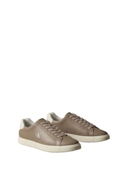 Calvin Klein Brown Leather Signature Logo Trainers - Image 3 of 6