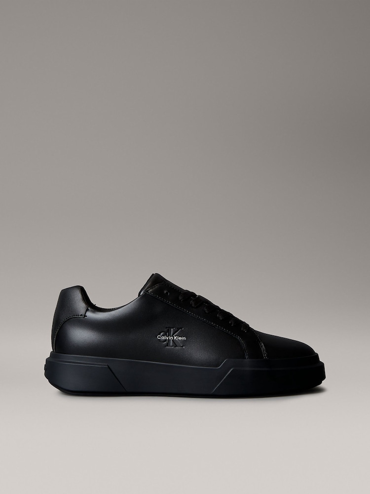 Calvin Klein Black Leather Traction Chunky Trainers - Image 1 of 1