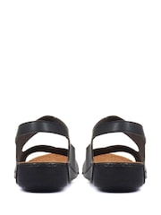 Pavers Black Ladies Touch Fasten Sandals - Image 3 of 6