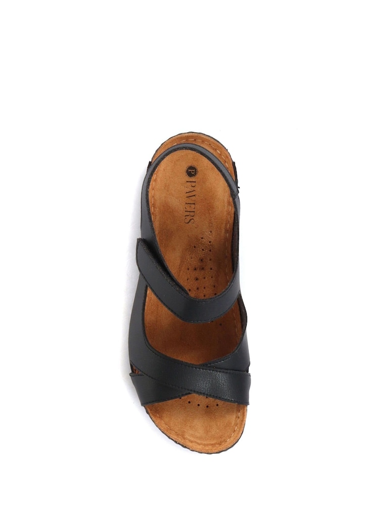 Pavers Ladies Sandals Pavers Wide Fit Wedge Sandals Wide Fit
