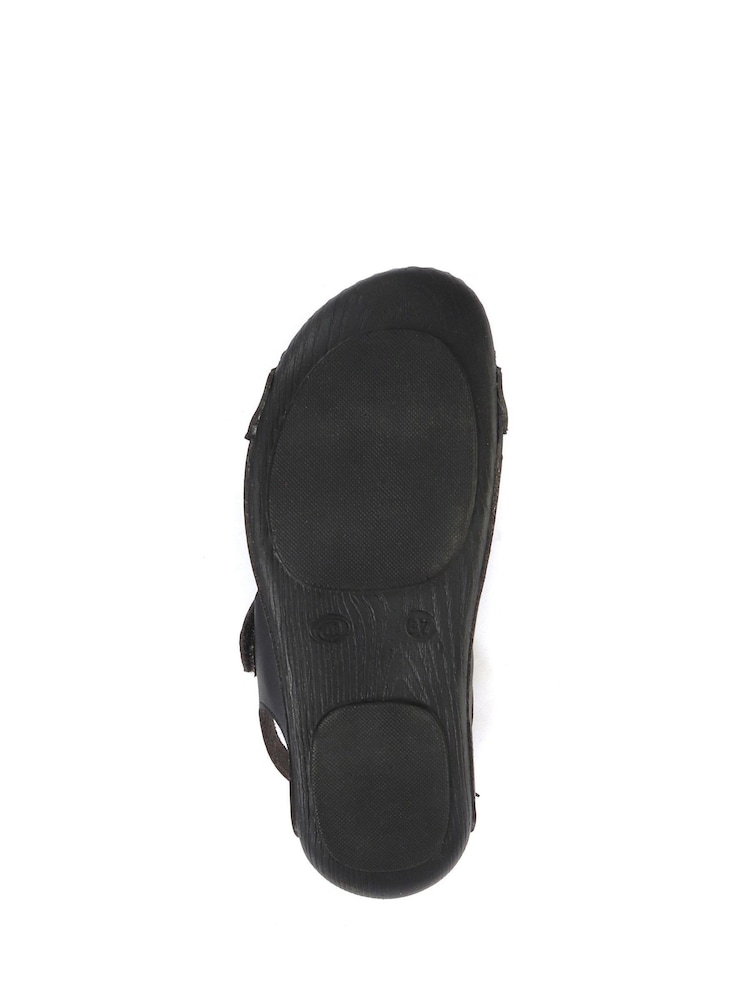 Pavers Black Ladies Touch Fasten Sandals - Image 6 of 6