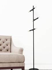 Searchlight White Barberry Metal  Acrylic 3Lt LED Floor Lamp - Image 1 of 3