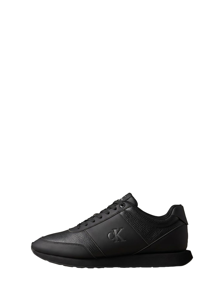 Calvin Klein Black Signature Logo Runner Trainers - Image 2 of 6