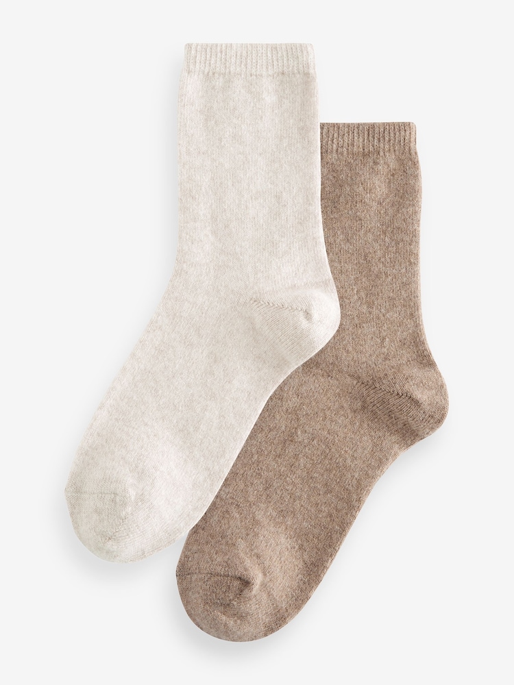Neutral Thermal Merino Wool Blend Ankle Socks 2 Pack with Cashmere - Image 1 of 5