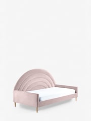 Opulent Velvet Blush Pink Kids Rainbow Upholstered Daybed - Image 4 of 7