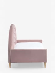Opulent Velvet Blush Pink Kids Rainbow Upholstered Daybed - Image 5 of 7