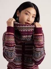 Seasalt Cornwall Purple Falling Light Snood Scarves - Image 1 of 5