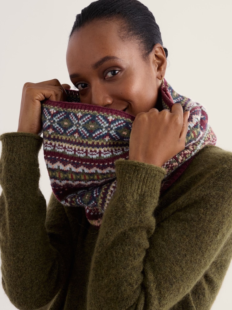 Seasalt Cornwall Purple Falling Light Snood Scarves - Image 2 of 5