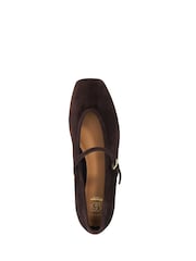 Dune London Brown Wide Fit Hearthrob Ballet Suede Shoes - Image 5 of 6