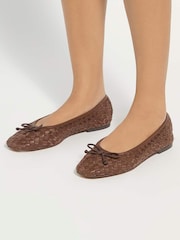 Dune London Brown Wf Heat Ballet Pumps - Image 1 of 6