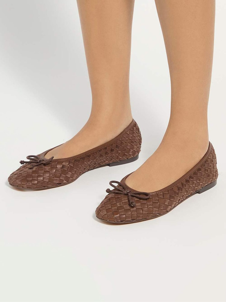 Dune London Brown Wf Heat Ballet Pumps - Image 1 of 6
