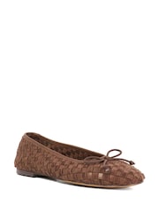 Dune London Brown Wf Heat Ballet Pumps - Image 2 of 6